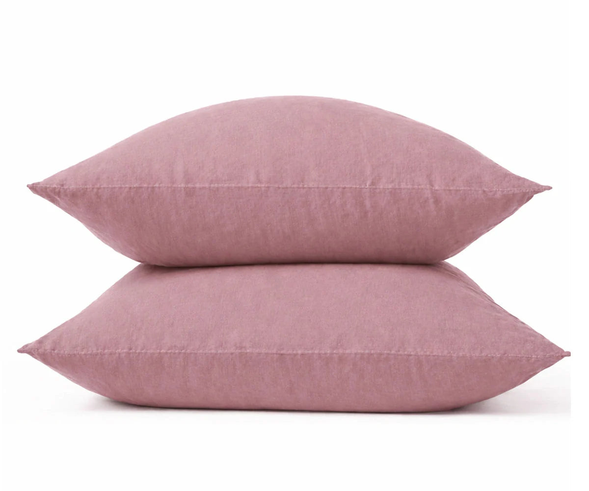 Stonewashed 100% Linen Pillowcases - Set of 2