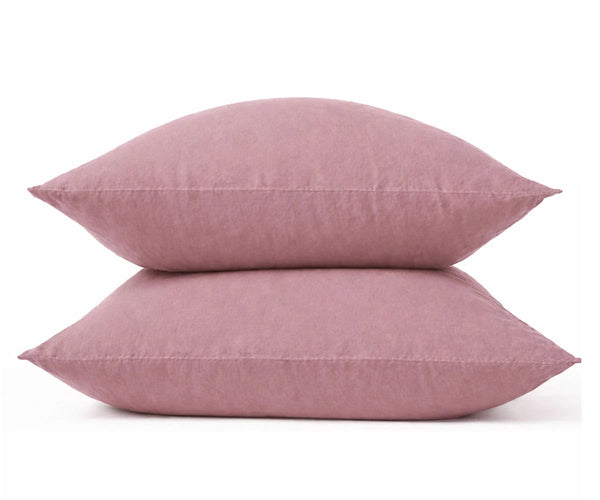 Stonewashed 100% Linen Pillowcases - Set of 2