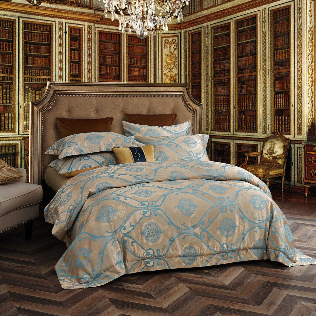 Dolce Mela  6 Pieces Luxury Jacquard Duvet Cover Set - Dubai