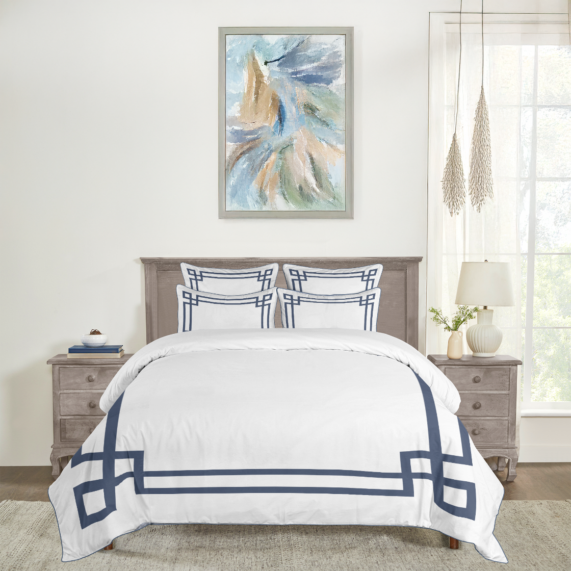 3 or 5 Piece Cotton Duvet Cover Set | Anne