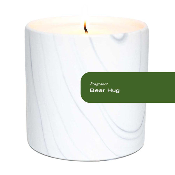 Bear Hug White Marble Candle 6oz