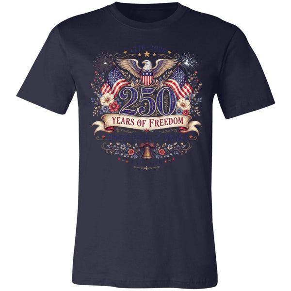 Ladies Vintage T-Shirt 250 Years of Freedom Patriotic America