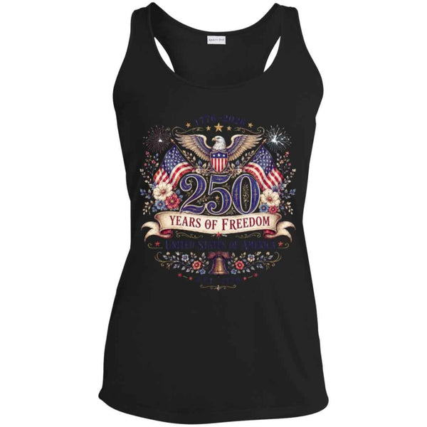 Ladies Performance Racerback Tank Top 250 Years of Freedom