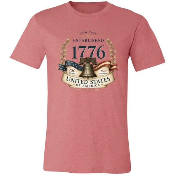 Vintage T-Shirt Premium Americana Established 1776 Patriotic Anniversary