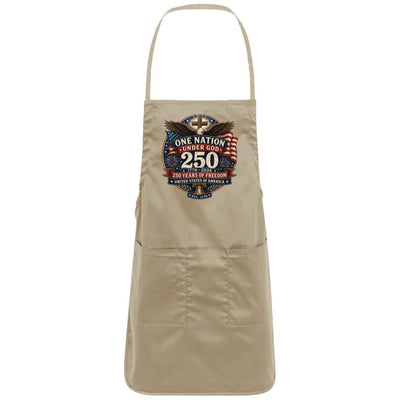 Full-Length Apron One Nation Under God — 250 Years of Freedom - Cross