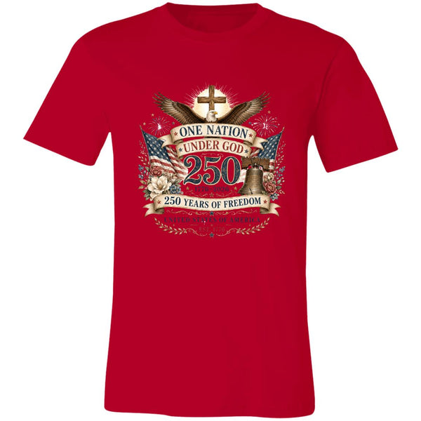 Ladies Vintage T-Shirt One Nation Under God Patriotic Freedom
