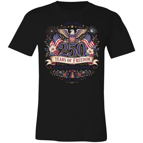 Ladies Vintage T-Shirt 250 Years of Freedom Patriotic America