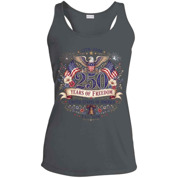 Ladies Performance Racerback Tank Top 250 Years of Freedom