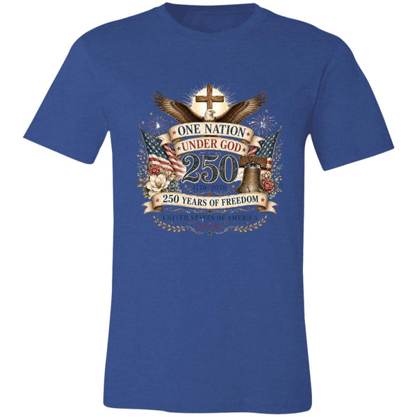 Ladies Vintage T-Shirt One Nation Under God Patriotic Freedom