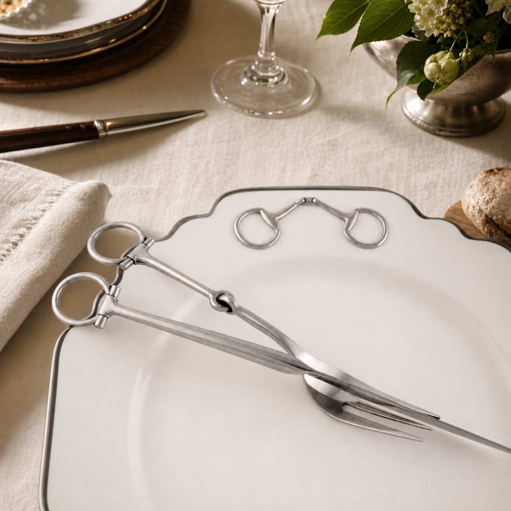 Bit Five piece Flatware Set - Stainless Steel Matt Silver