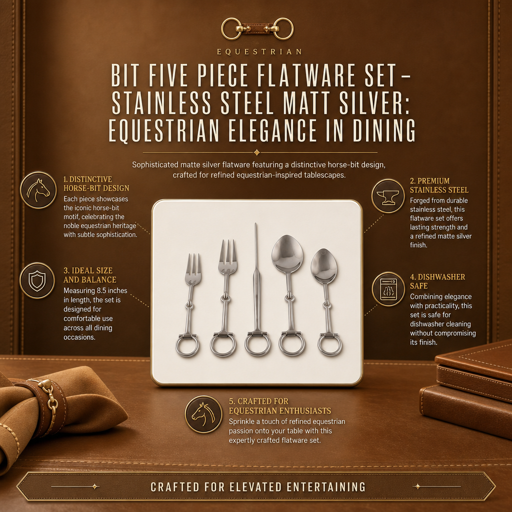 Bit Five piece Flatware Set - Stainless Steel Matt Silver