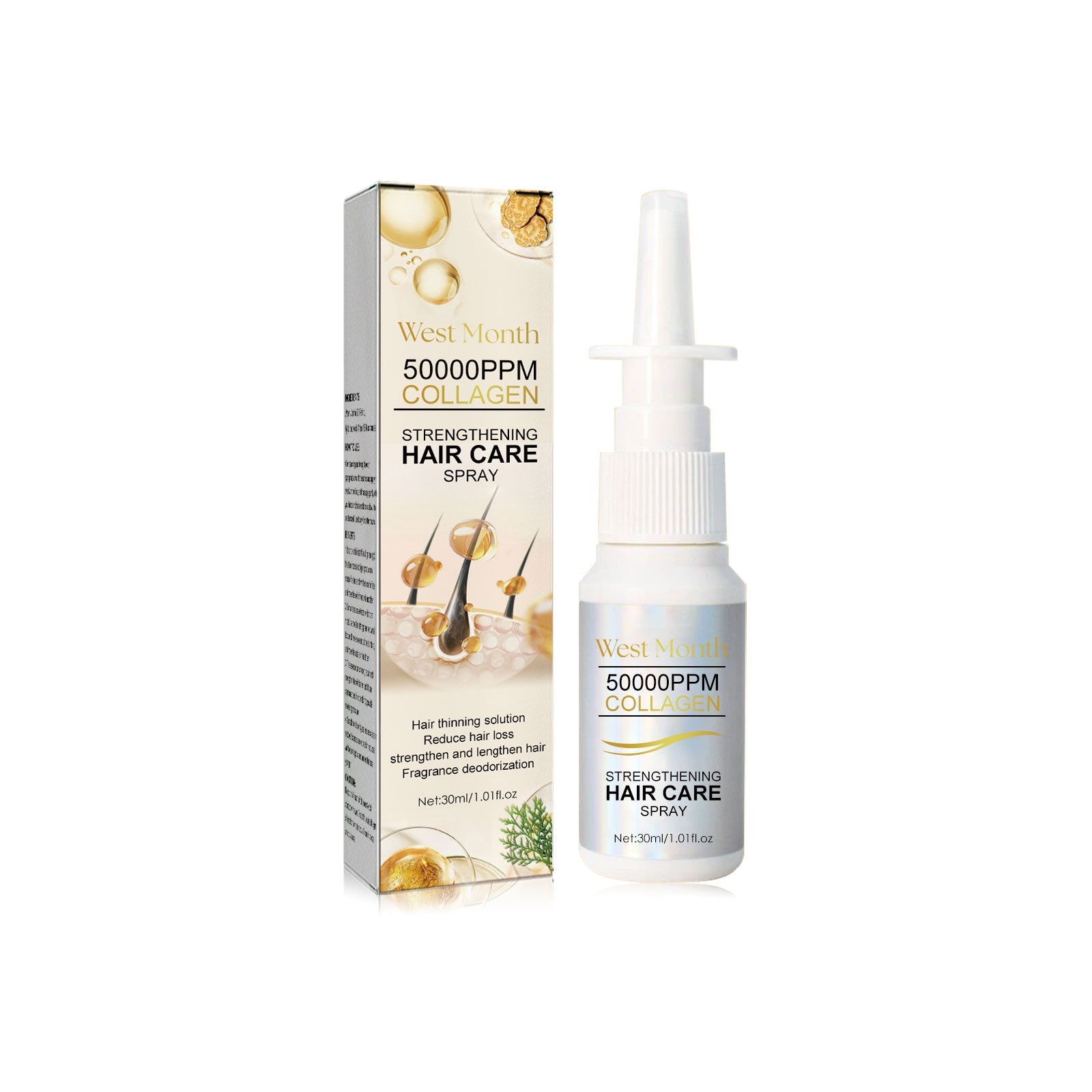 Hair Smoothing Essence Spray, Moisturize Hair Roots, Strengthen Scalp, Prevent Hair Loss, Repair And Smooth