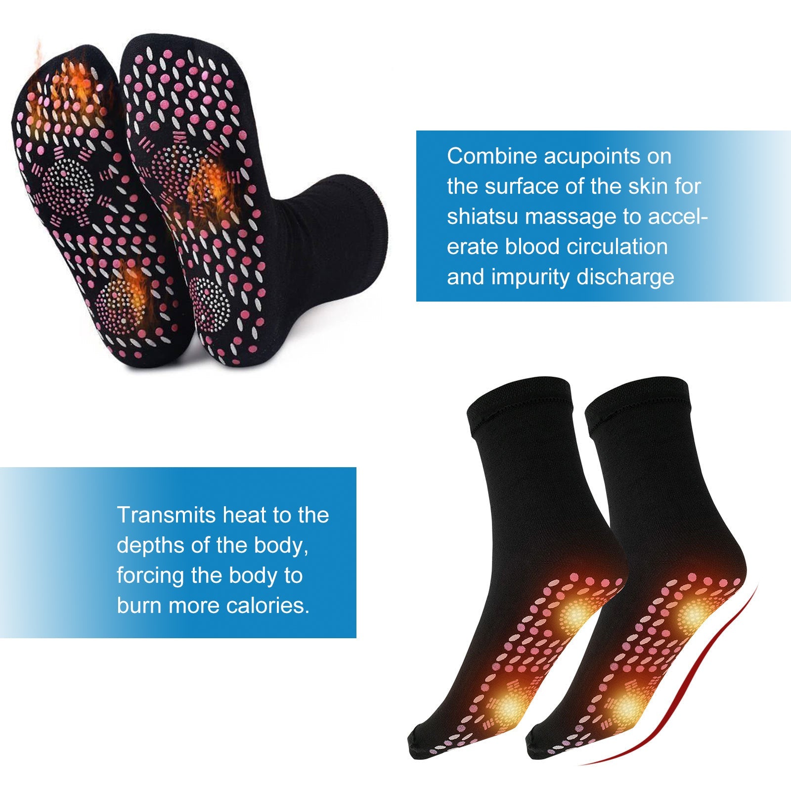 HouKea Stretch Socks, Firming Skin Friendly Soft And Comfortable Non-Slip Elastic Socks Foot Massage Treatment Leg Shaping