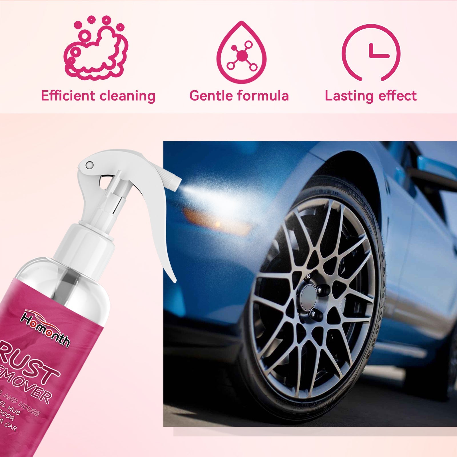 Auto Rust Remover Auto Wheel Hub Handlebar Parts Rust Cleaning And Decontamination Multi-Function Rust Remover
