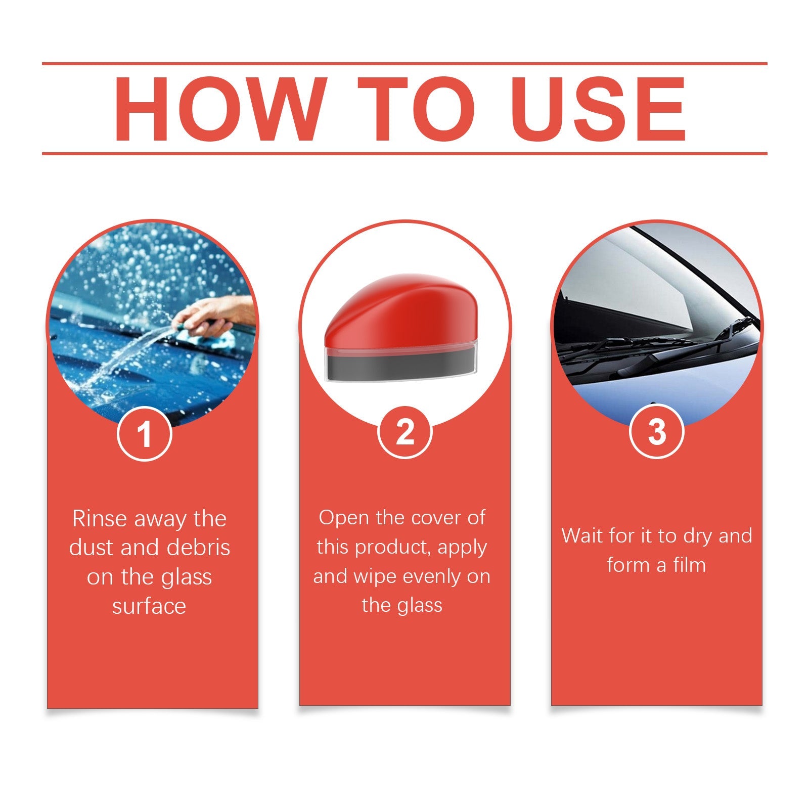 Glass Oil Film Cleaner, Automotive Windshield Bright Cleaning Coating Crystal Plating Agent Oil Film Decontamination