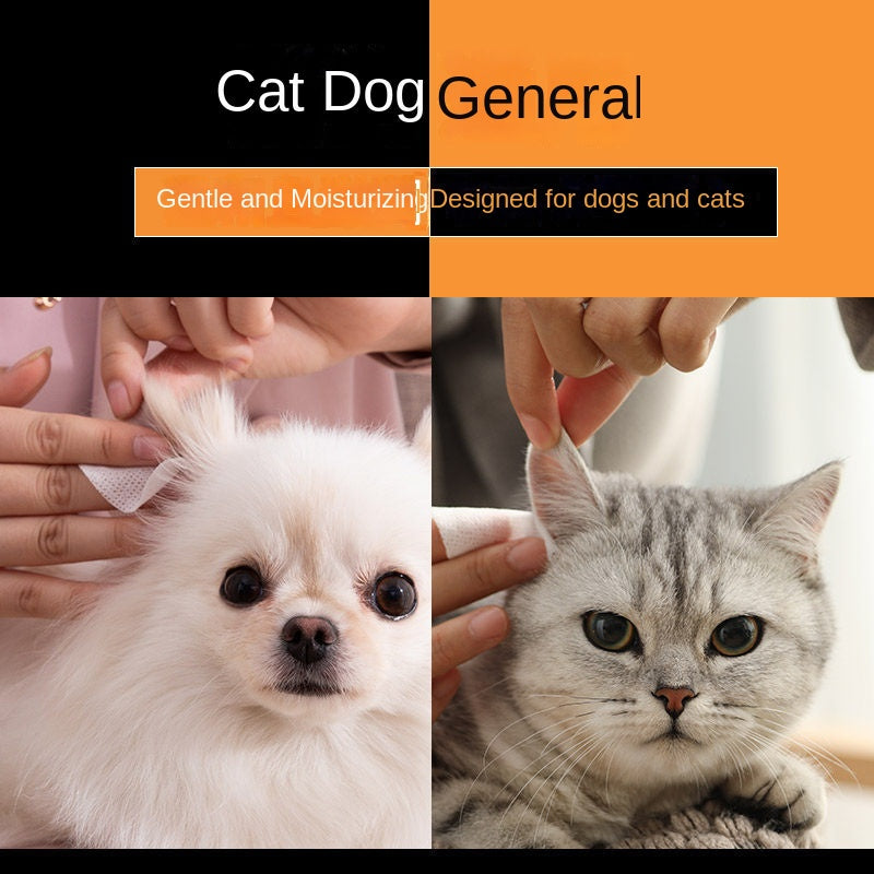 Pet Wet Wipes 130 Sheets/Box for Dogs and Cats, Universal Cat Eye Wipes and Dog Ear Cleaning Pet Supplies