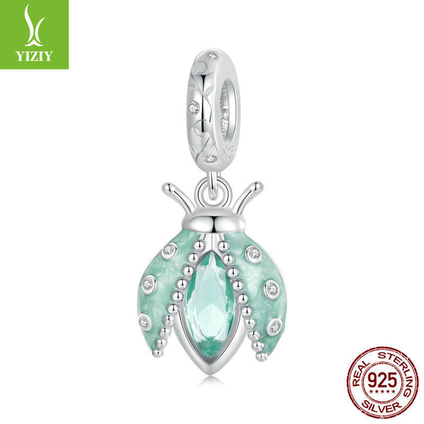 Silver Charm Original Forest Oasis Butterfly Ladybug DIY Bracelet Beads Spring Fresh s925 Pure Silver Beads