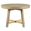 TREXM Farmhouse Round Extendable Dining Table with 16