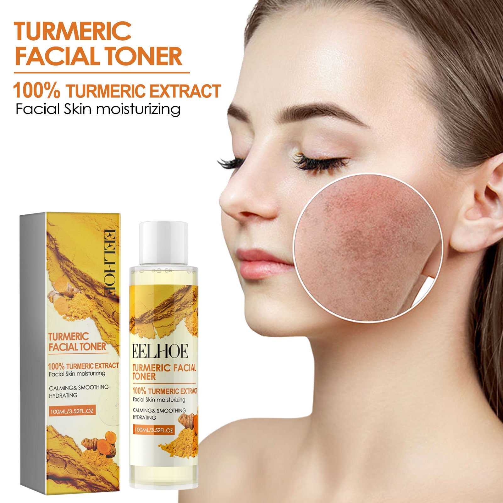 Turmeric Facial Toner, It Moisturizes Relaxed And Repair The Pores Smooth Fade Wrinkles Toner