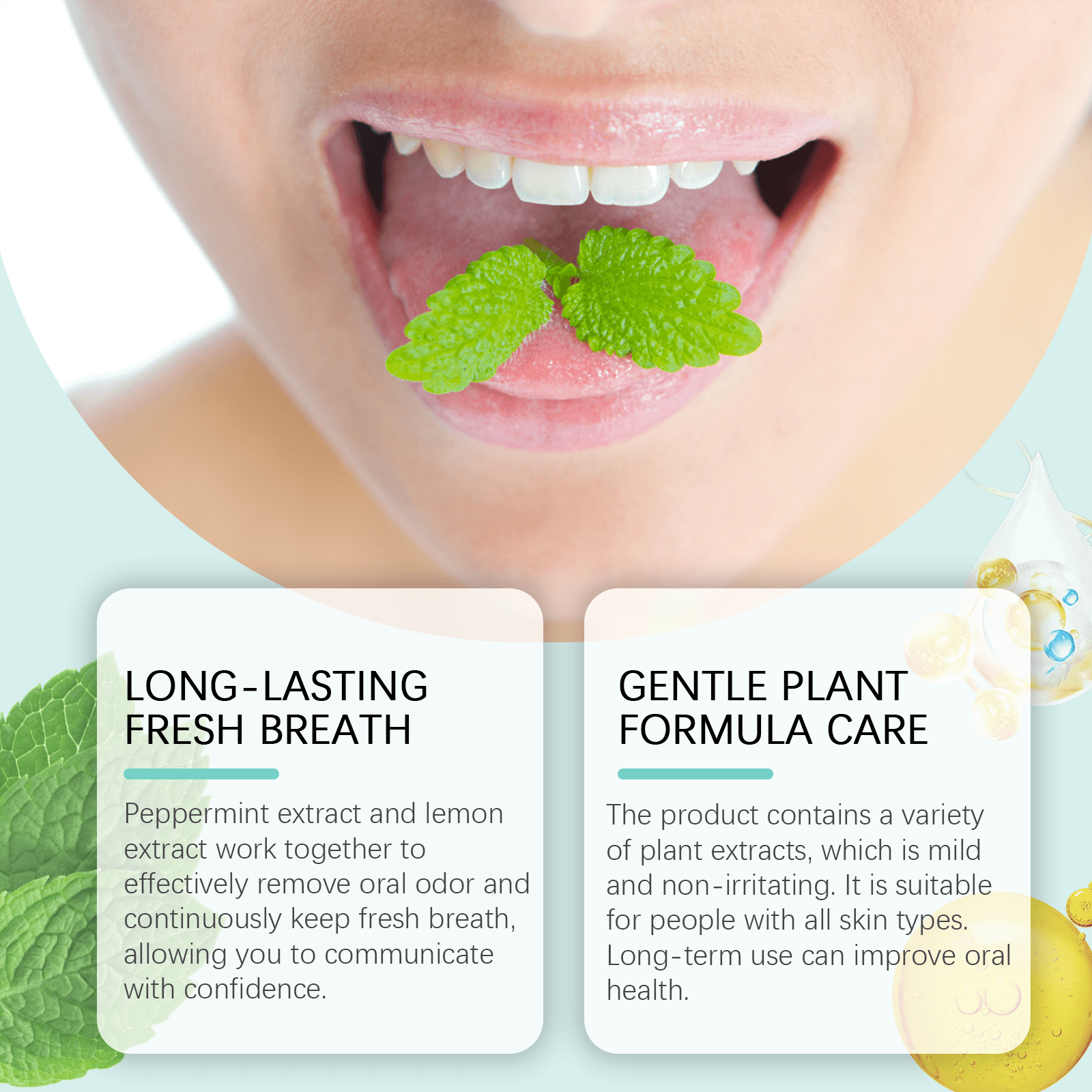 Mouthwash, Clean Teeth, Remove Stains, Remove Odors And Smell Fresh Portable Clean Solid Toothpaste Tablets