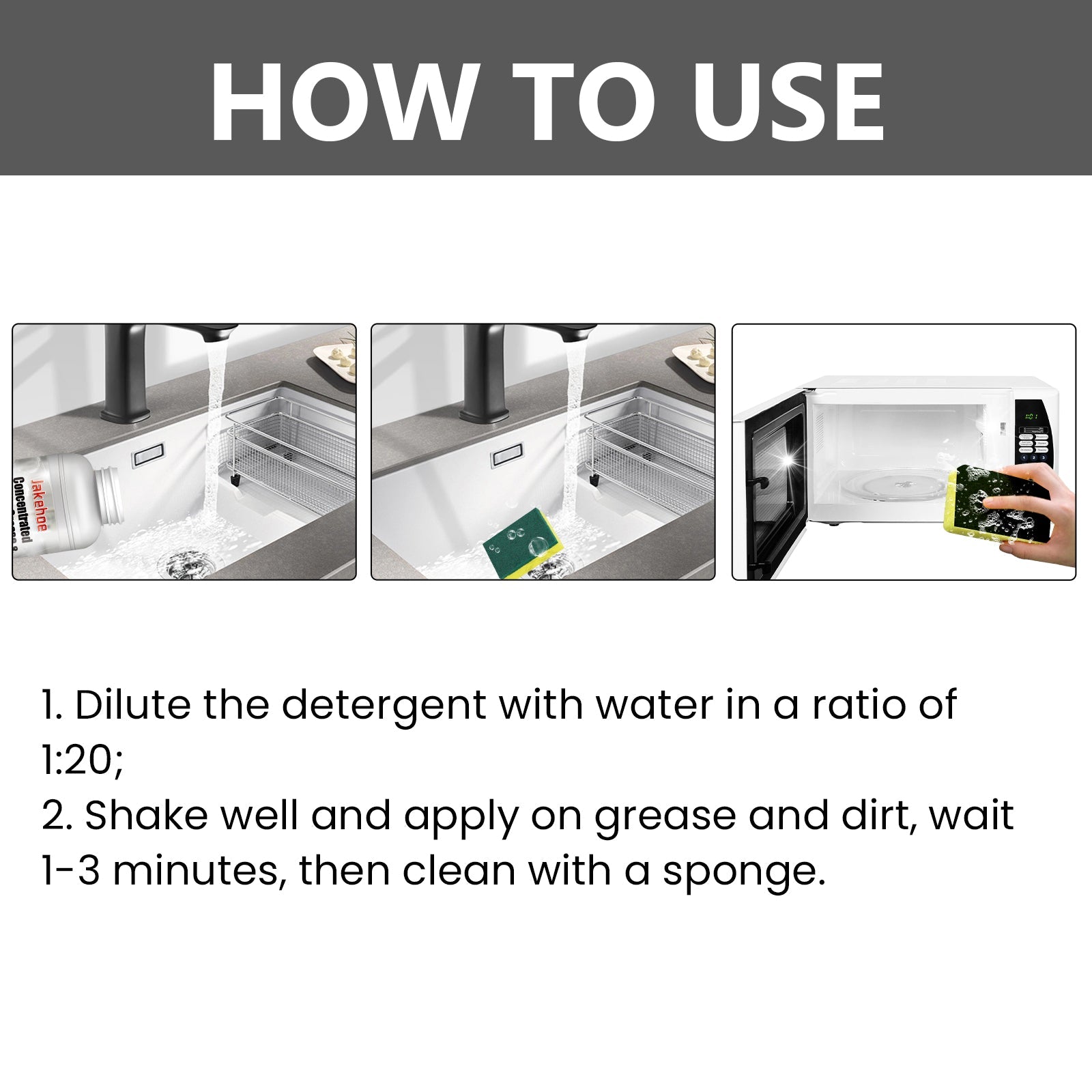 Concentrated Kitchen Greases & Grime Cleaner, Range Hood Oven Stubborn Oil Cleaning Multi-Functional Dirt Cleaner