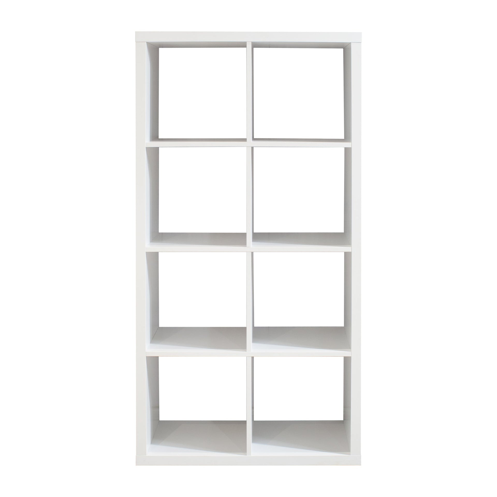 Smart Cube 8-Cube Organizer Storage with Opened Back Shelves 2 X 4 Cube Bookcase Book Shleves for Home Office (White)