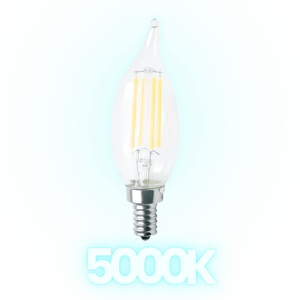 E12 3W LED Filament Candelabra Shape Dimmable Energy Saving 12V Low Voltage Light Bulb