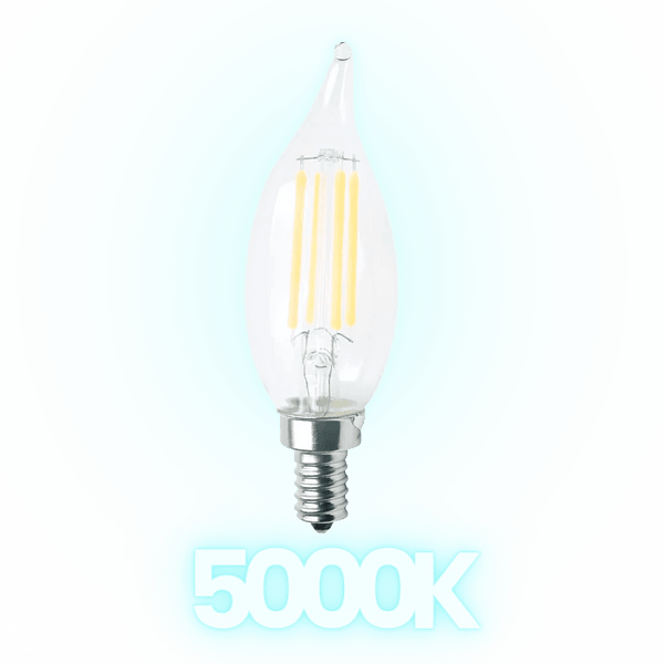 E12 3W LED Filament Candelabra Shape Dimmable Energy Saving 12V Low Voltage Light Bulb
