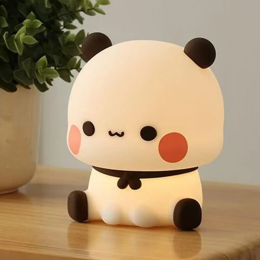 Cute Panda Night Light LED Squishy Novelty Animal Touch Night Lamp 3 Modes Dimmable Baby kids Bedroom Night light Pat Lamp