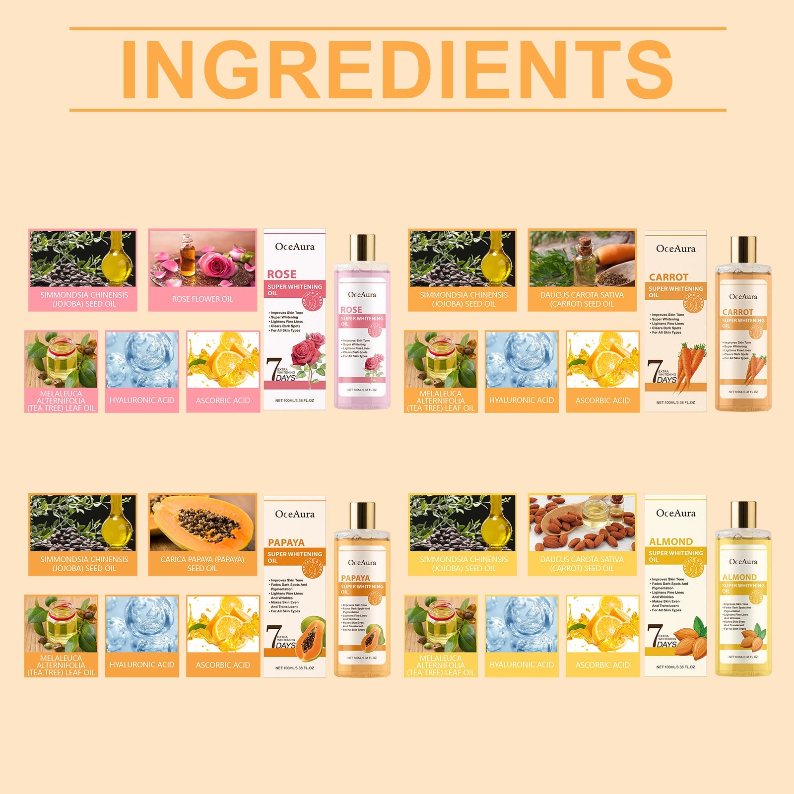 7 Day Care Essential Oil Gently Moisturizes The Body And Moisturizes The Skin Daily Massage Care Essential Oil