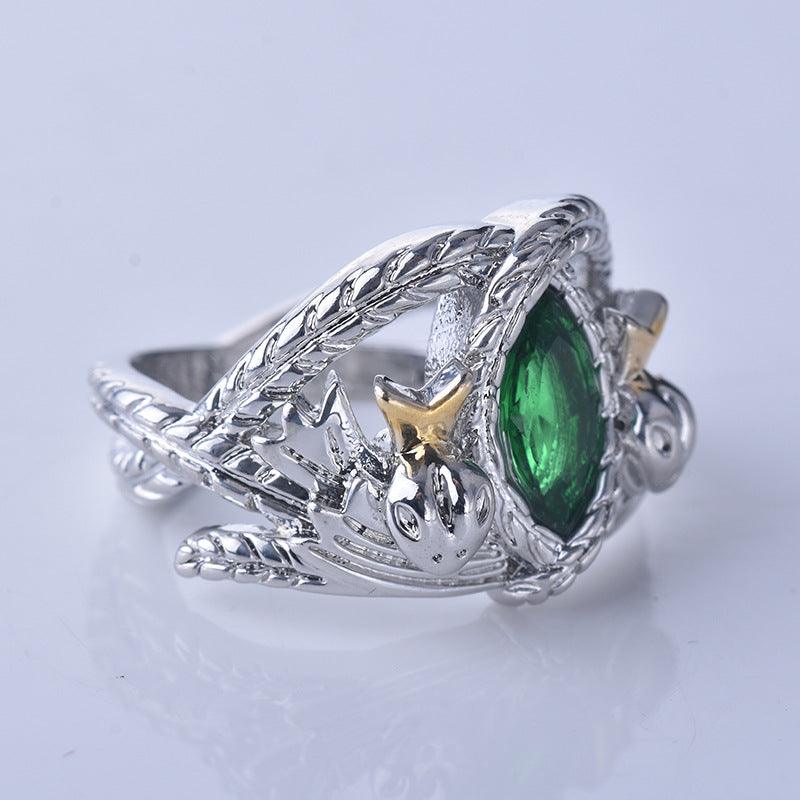 Plated with s925 Silver Mighty Ring, Aragon Ring, Barakh Ring, European and American Ins Two tone Ring