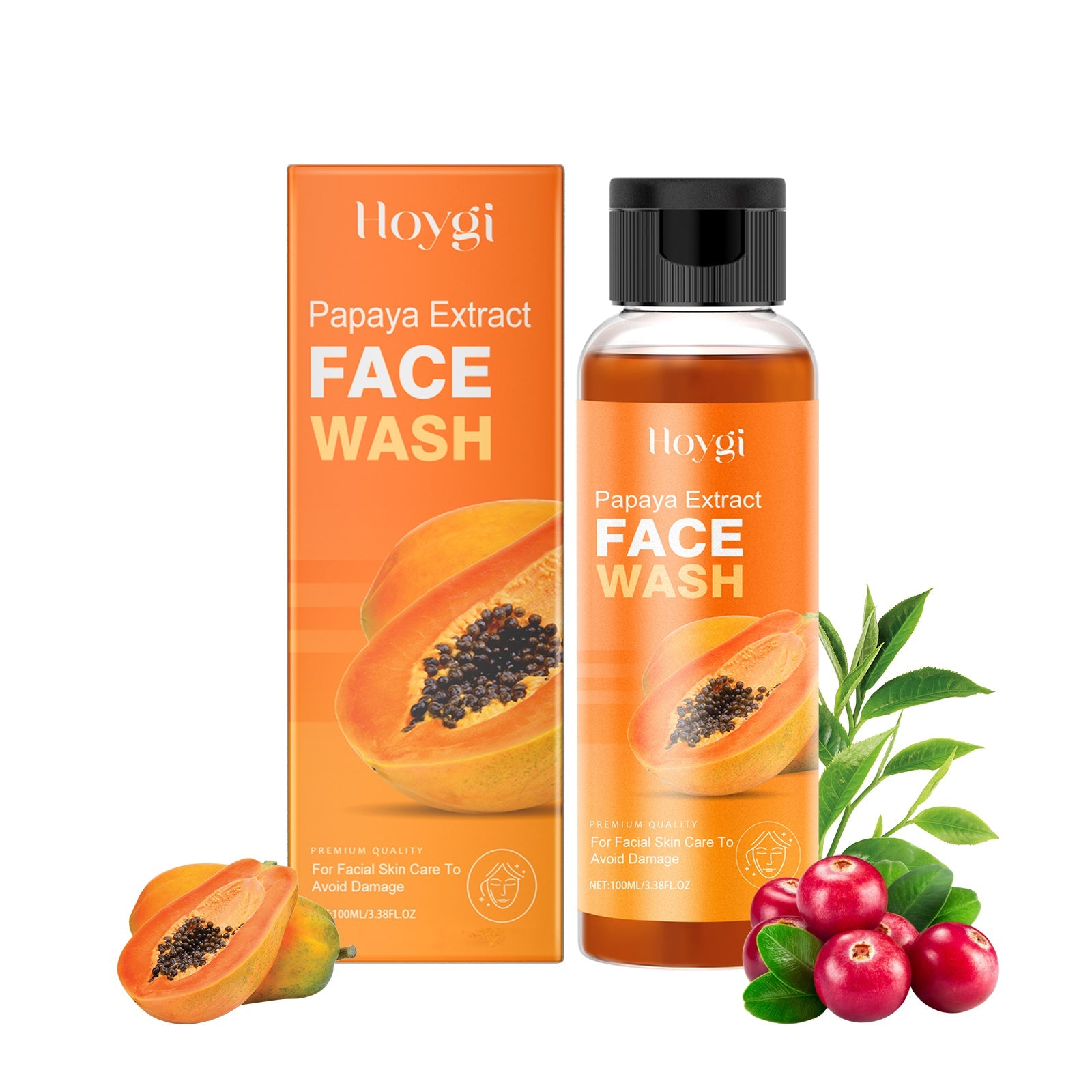 Papaya Face Wash Gentle Cleanser Not Tight Moisturizing Hydrating Moisturizing Skin Tender Skin Care Face Wash