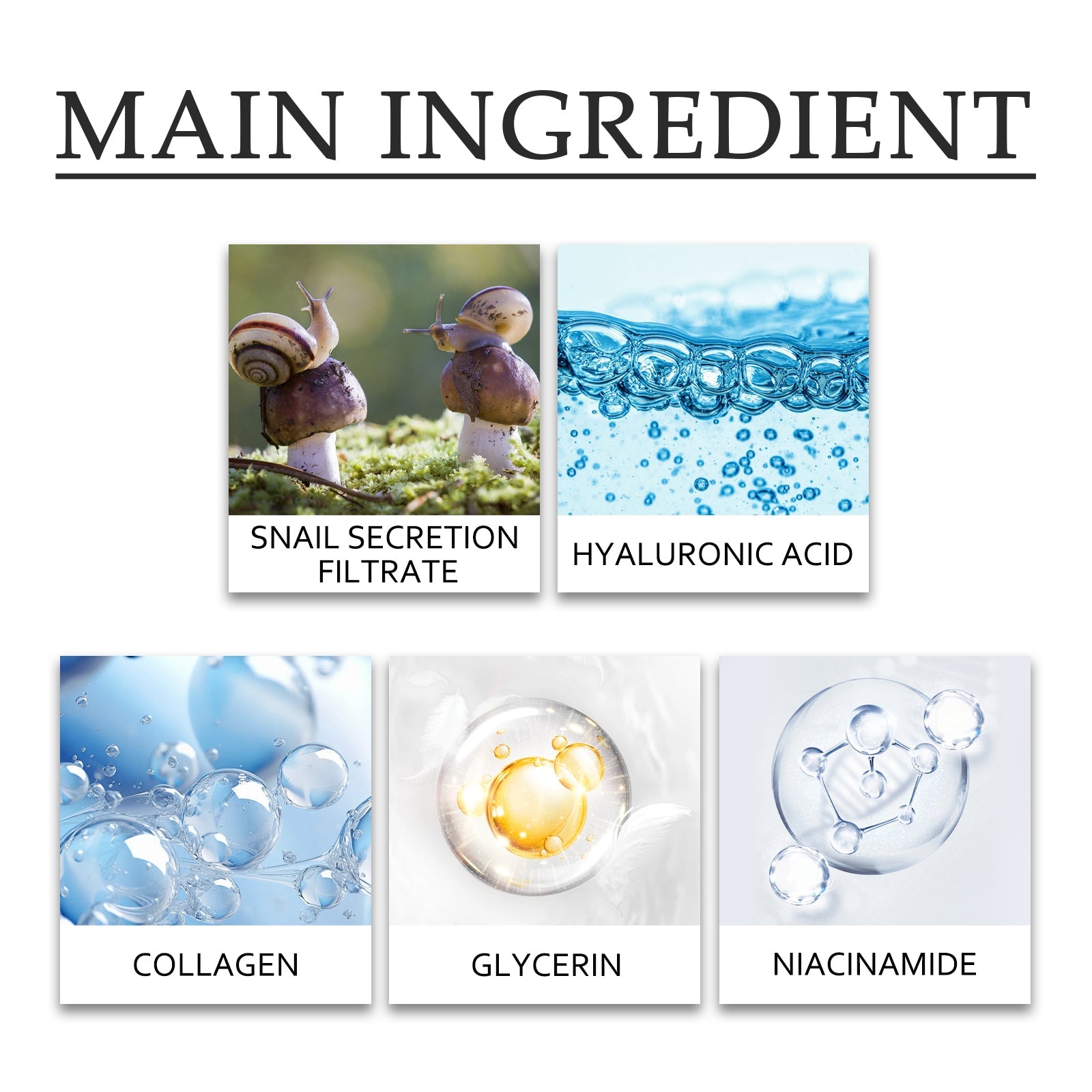 Snail Essence Cream, Lighten Fine Lines Hydrating Moisturizing Whitening Skin Protein Repair Cream