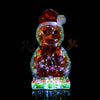 Christmas Colorful Glowing Snowman Ornament Flat Snowman Desktop Plug in Night Light
