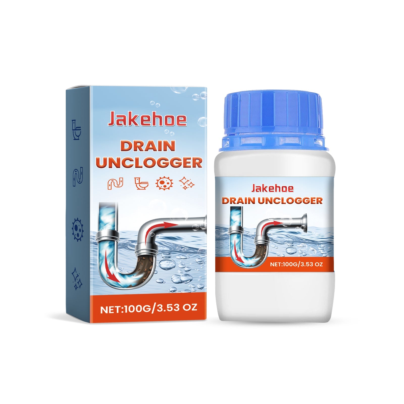 Pipe Dredge Agent, Dissolves The Toilet Toilet Floor Drain Kitchen Sewer Powder Oil Blockage Deodorization