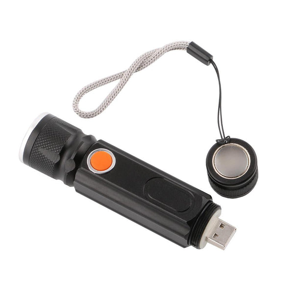 Magnet Camping Lamp Mini USB LED Flashlight XML T6 Torch Rechargeable COB Lantern Waterproof Zoom 18650 Battery
