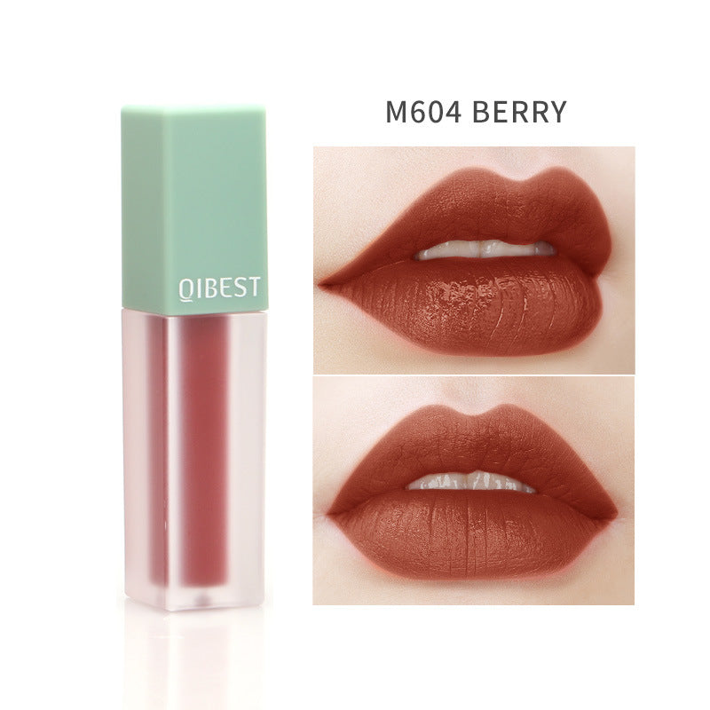QIBEST Matte Velvet Matte Lip Gloss Lip Gloss Matte Creamy Lasting Liquid Lipstick