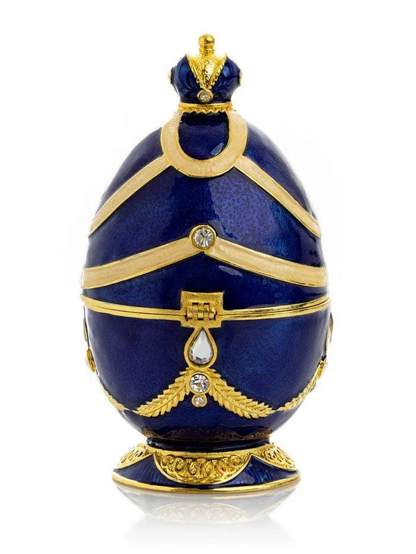 Blue Faberge Egg with Golden Piano Surprise - Gifts for You 'n Me
