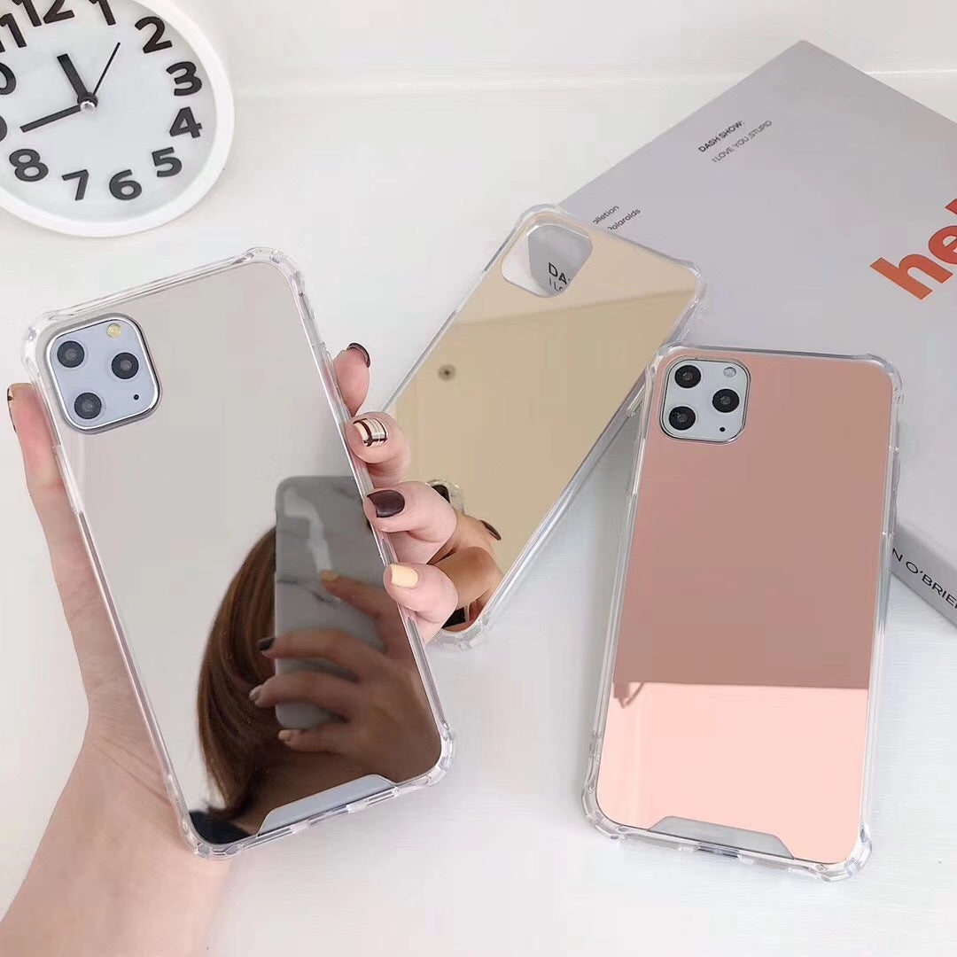 Gasbag Drop Proof Mirror Case for iphone XR XS MAX 13 14 Plus  Airbag Soft TPU Phone Cover