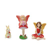 Creative resin elf statue with mushroom flower fairy ornaments - red
