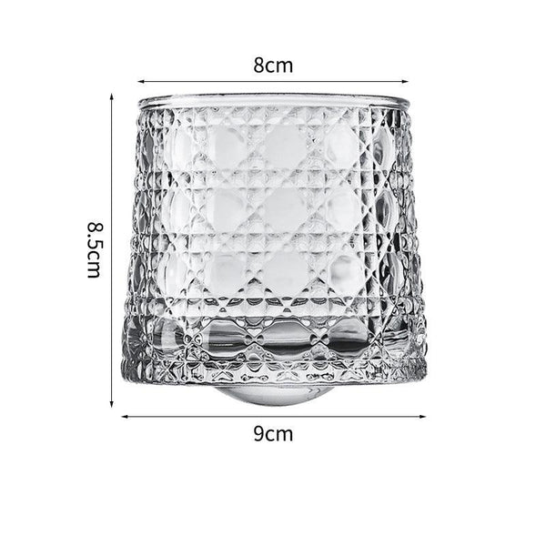 Hand drawn rotating glass cups multiple multi-purpose whiskey glasses rotating glass cups