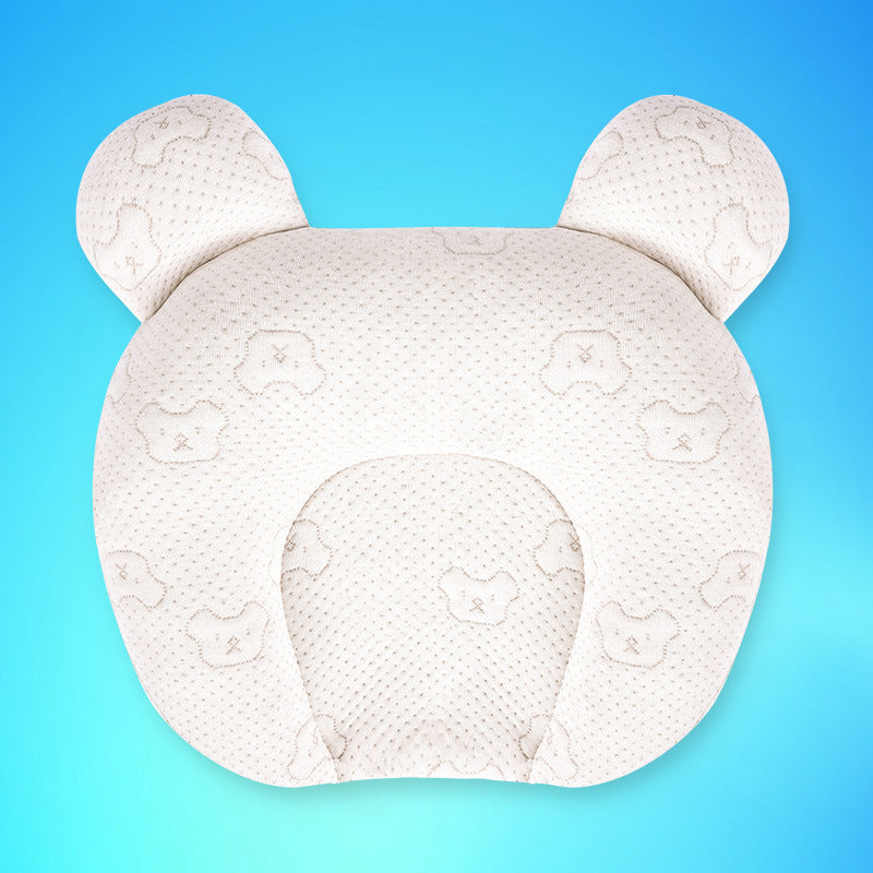 Baby Pillow Newborn 0-1 Year Old Baby Products Anti Deviation Head Latex Set Pillow Color Cotton Pillow
