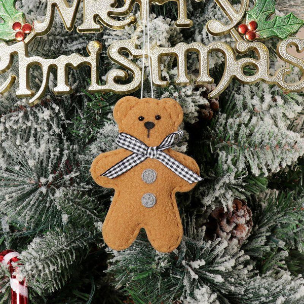 Christmas Party Decoration Christmas Tree Christmas Cartoon Pendant Biscuit Bear Small Pendant Set Christmas Supplies