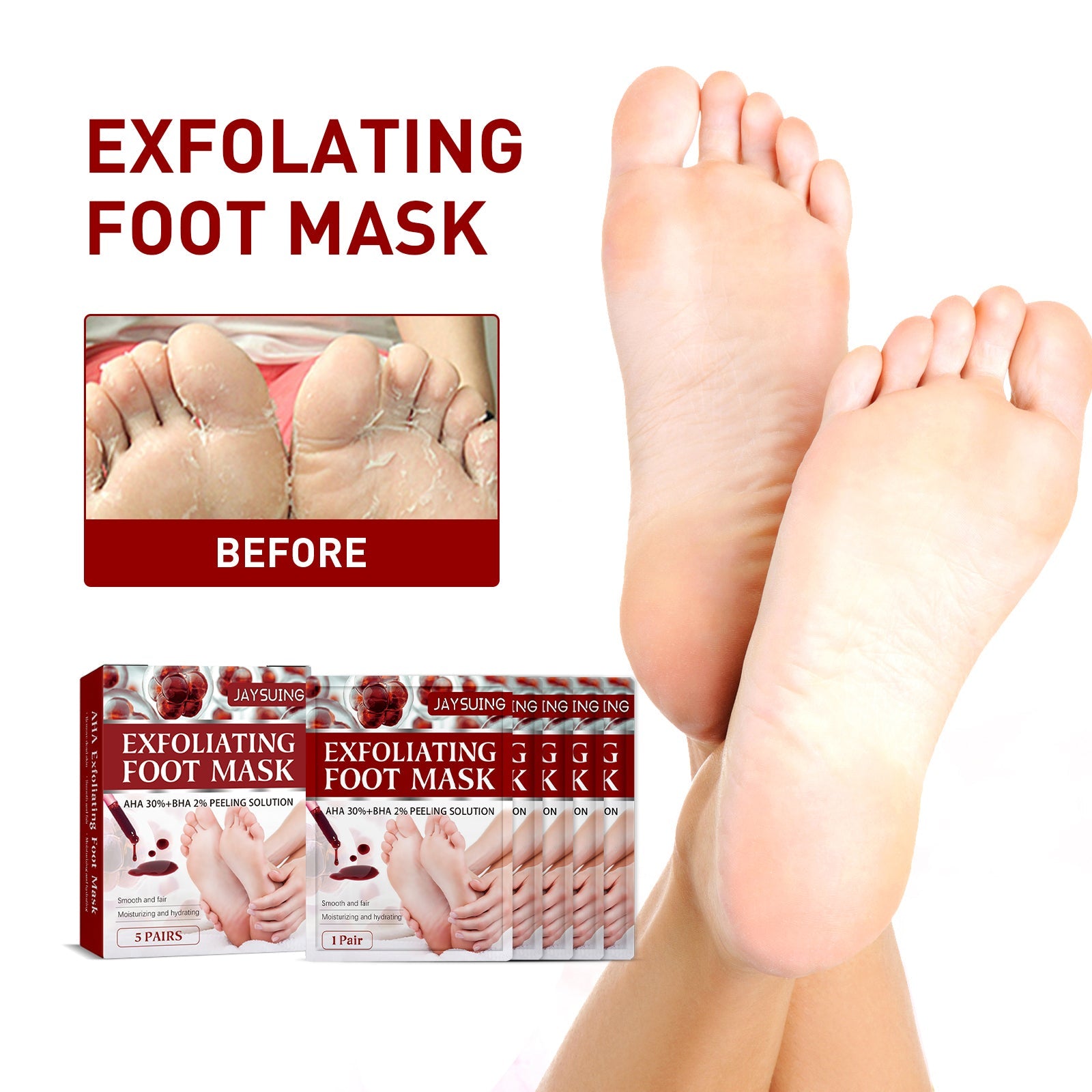 Exfolating Foot Mask, Tender Skin To Moist Calluses To Exfoliate Dead Skin Hydrating Foot Care