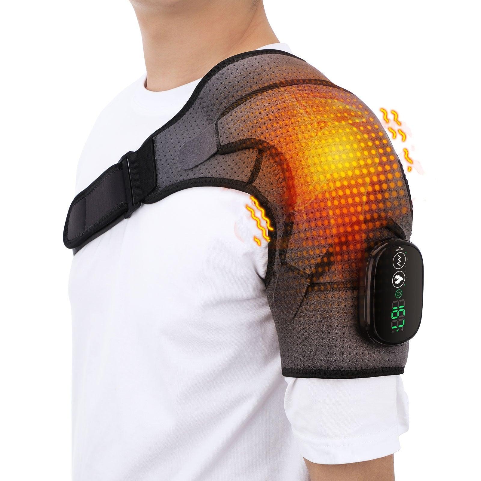 Touchscreen controller hole shaped shoulder protection electric heating shoulder protection heating vibration massager