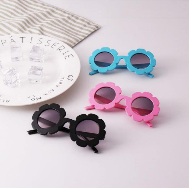 Summer Cute Toys Children Sunflower Sunglasses 6 Colors Frame Sunglasses ANTI-UV Protection Reflective Kids Sunglasses