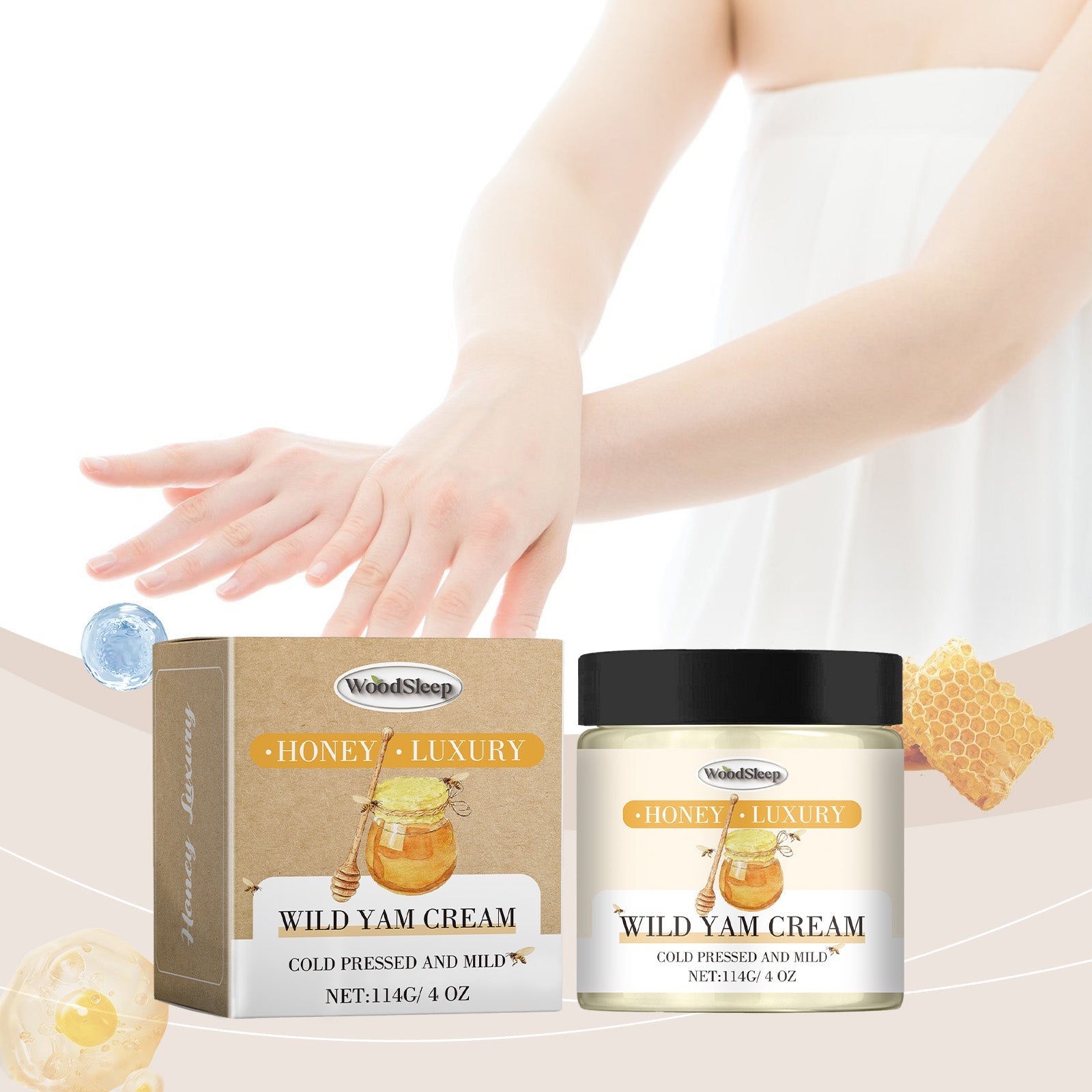Honey Moisturizing Care Cream Relieves Dry Skin And Nourishes Delicate Skin Elasticity