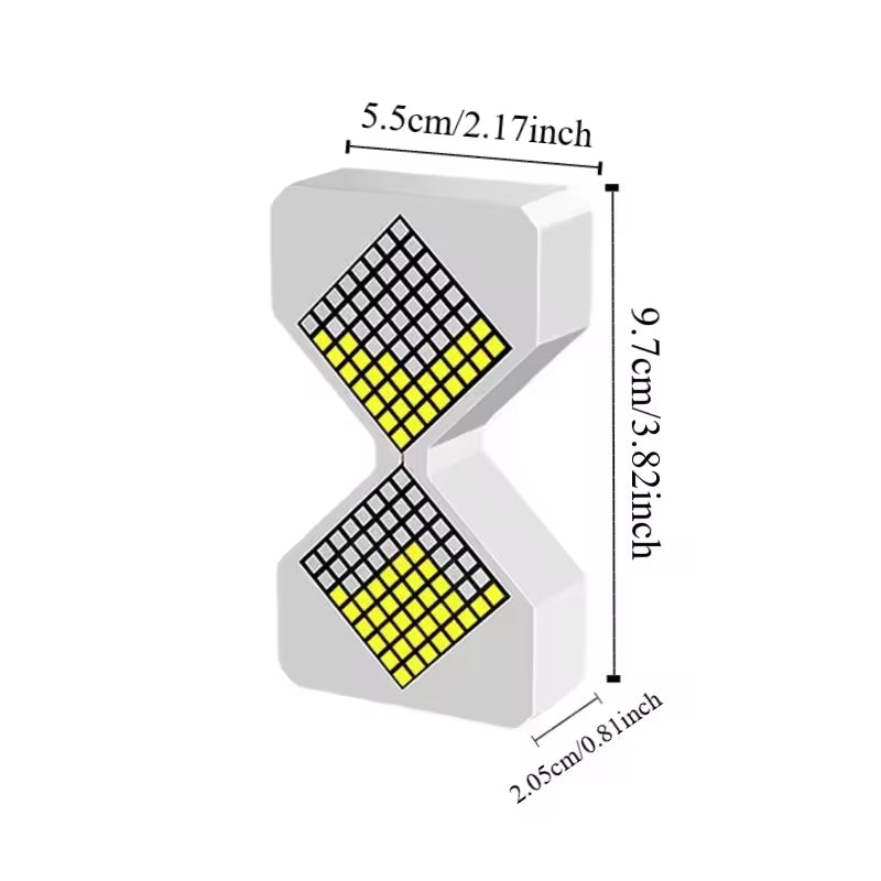 Cyber-style LED electronic sand timer: gravity-sensing, 1-30min countdown, tech decompression toy