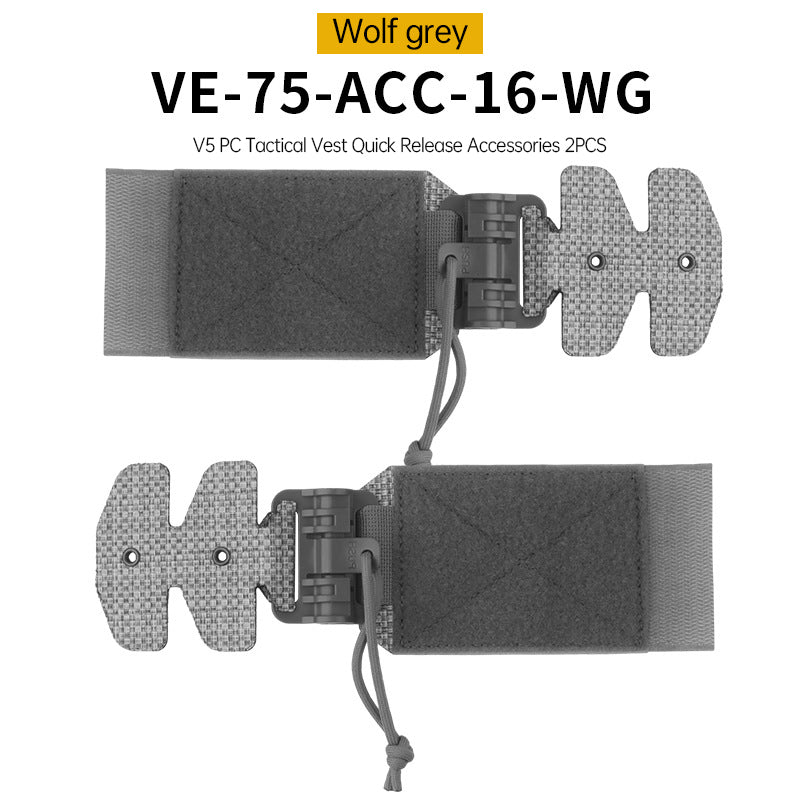 One Pair (2 Pieces) Style 3Ac Kit for FCPC V5 Tactical Vest Cummerbunds, with Quick Release Buckle, made of imported Tegris.