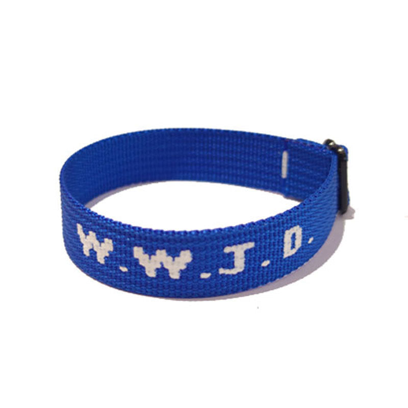Alphabet Jacquard Printed Wrist Strap Bracelet Strap Unisex WWJD Bracelet Adjustable Bracelet